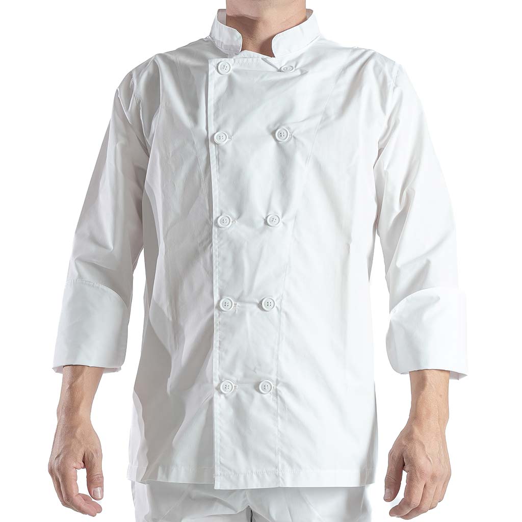 Saco Cocinero Doble Blanco